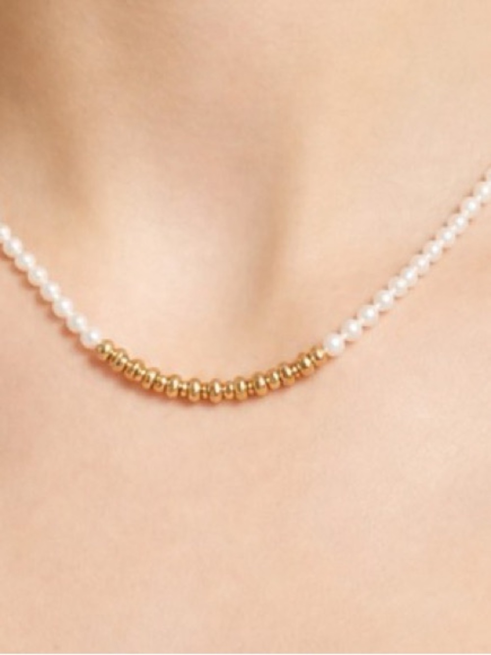 Shell Gold Bead Necklace (7318)